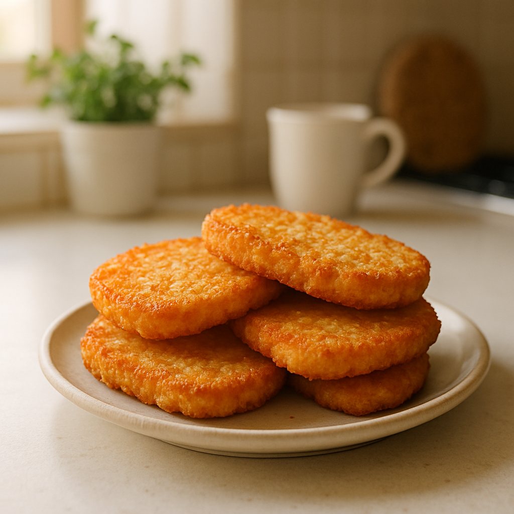 Frozen Hash Brown Patties in the Toaster Oven