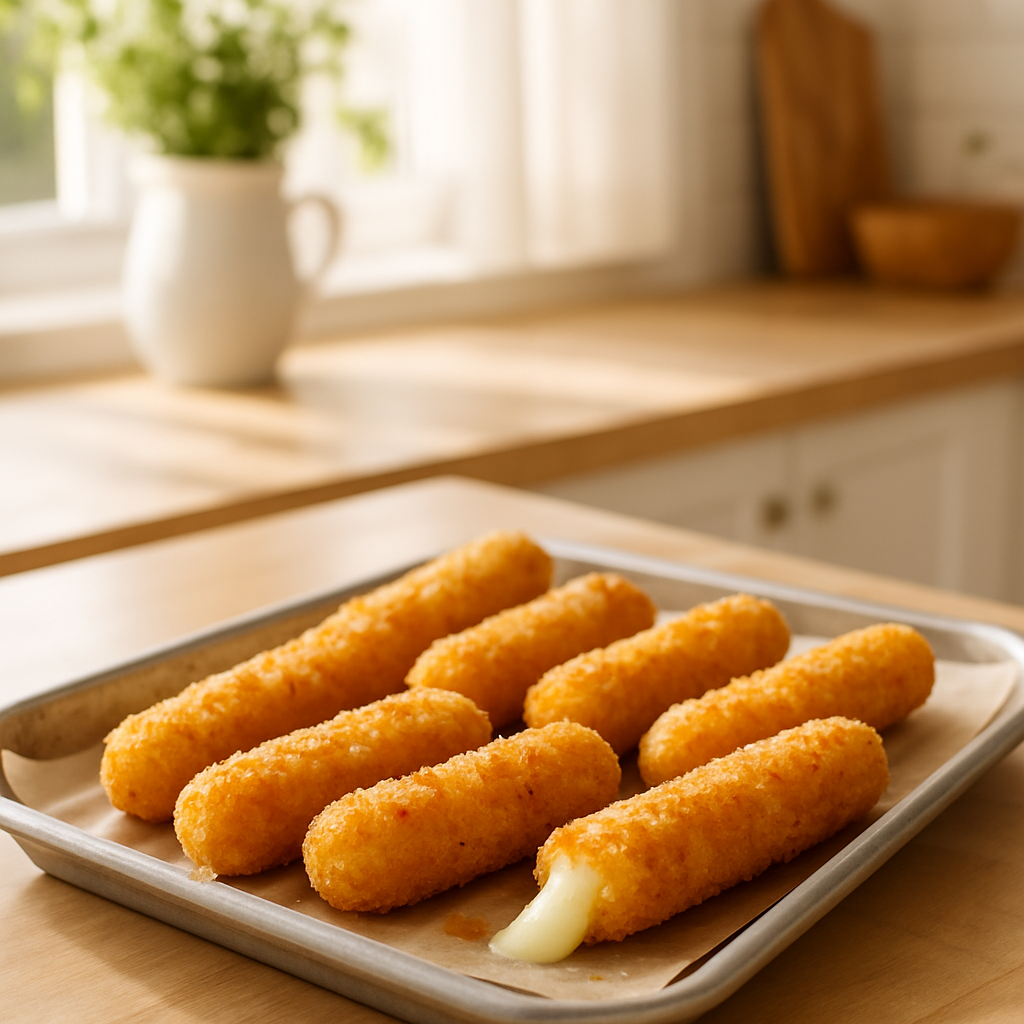 Frozen Mozzarella Sticks in the Toaster Oven